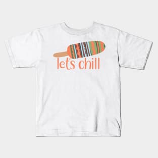 Let's Chill - Multicolored Popsicle Graphic Illustration GC-105-01 Kids T-Shirt